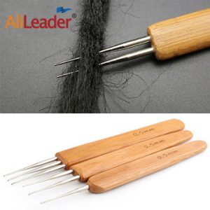 Alileader Cheap 3pc/Set 0.5mm 1/2/3 head Bamboo Hair Weaving Crochet Needles Dreading Hooks Dreadlock Tools for Braid Craft