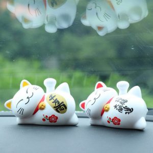 Car Ornament  Sleeping Lazy Cat Solar Rar Decoration Creative auto Cartoon Ornament Lucky Cat Cartoon DollCar interior styling