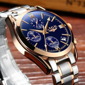 Watch men  Brand Luxury Fashion Quartz Sport Watches Men Full Steel Military Clock Waterproof Gold men's Watch Relogio Masculino