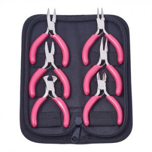 Mini Jewelry Pliers Sets DIY Jewelry Tools & Equipments For Jewelry Making Carbon Steel DeepPink