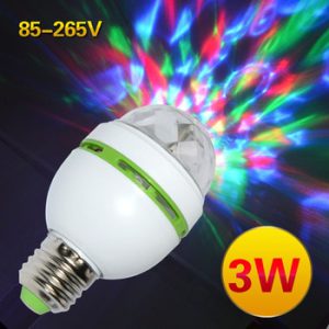 E27 3W Colorful Auto Rotating RGB LED Bulb Stage Light Party Lamp Disco for home decoration lighting lamps