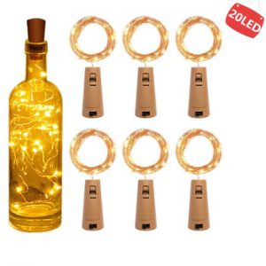 String led Wine Bottle with Cork 20 LED Bottle Lights Battery Cork  for Party Wedding Christmas Halloween Bar Decor Warm White