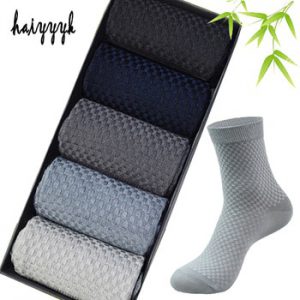 New Bamboo Fiber Men Socks Classic Deodorant Business Brand Crew Socks Men High Quality Casual Compression Socks 5pairs / lot