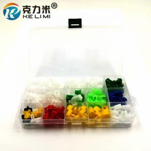 KE LI MI 160 Pieces Auto Universal Plastic Left Right Door Lock Rod Clip Side Fasteners Retainers Car Wire Clips Box