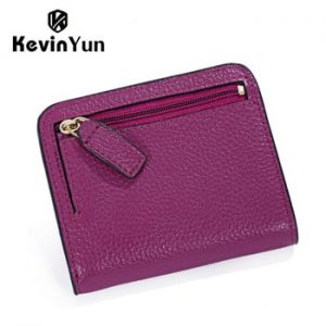 KEVIN YUN Designer Brand Fashion Split Leather Women Wallets Mini Purse Lady Small Leather Wallet with Coin Pocket