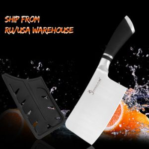 SOWOLL Cutlery Kitchen Cleaver Knife High Carbon Stainless Steel Knives Butcher Chopper Cleaver Stainless Steel Chopping Knife