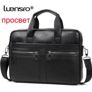 Man Briefcases 100% Genuine Leather Men Bag Handbag Casual Male Laptop Bag Shoulder Crossbody Bag Bussiness Briefcase Leather