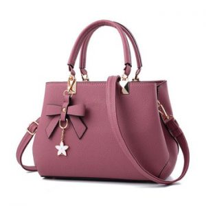 Yogodlns Elegant Women Messenger Bags with flower pendant Office Ladies Totes Pure Handbag for female Crossbody Shoulder Bags