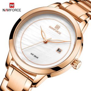 Luxury Brand NAVIFORCE Rose Gold Watches For Women Quartz Wrist watch Fashion Ladies Bracelet Waterproof Clock Relogio Feminino