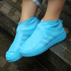 1 Pair Reusable Silicone Shoe Cover S/M/L Waterproof Rain Shoes Covers Outdoor Camping Slip-resistant Rubber Rain Boot Overshoes