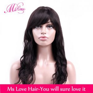 Human Hair Wigs Body Wave Long Wig 18 Inch Brazilian Wigs For Black Women Non Remy Hair Natural Black 1b# Mslove