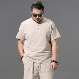 Large Size Clothes Store Costume Linen Crop Top Male 9XL 100% Cotton White T Shirt Tshirt Men Plus Size Short Sleeve T Short Men