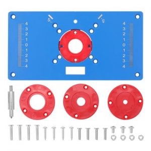 Meterk Alloy Router Table Insert Plate Guide Table for Carpentry Benches Router Saw Wood For Milling Grimming Machine Flip Plate