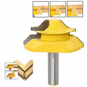 1/2"1/4“ 8mm Shank 45° Lock Miter Router Bit 8*1-1/2 8*1-3/8 Tenon end Milling Cutter Tools Drilling Milling For Wood working