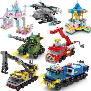 City Police Fire Military Attack Team Armoured Fighting Construction Creator Building Blocks Playmobil Friends Bricks Kids Toys