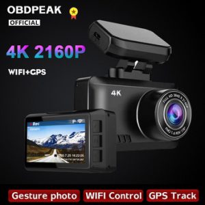 OBDPEAK M63s Dash Cam Dual Lens Ultra HD Real 4K Car DVR Camera WIFI GPS Rear View Night Vision WDR Video Recorder 24H Parking