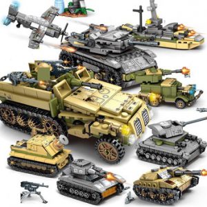 1061Pcs Military Technic Iron Empire Tank DIY Building Blocks Sets Weapon War Chariot Army Soldiers Juguetes Playmobil Kids Toys