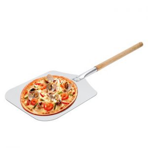 Aluminum Pizza Shovel Peel With Long Wooden Handle Pastry Tools Accessories Pizza Paddle Spatula Cake Baking Cutter