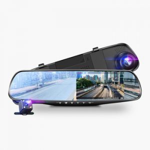 4.3in Car Dvrs Video recorder Dash Cam Full HD 1080P Mirror Cam Car Dvr Camera loop recording motion tracking