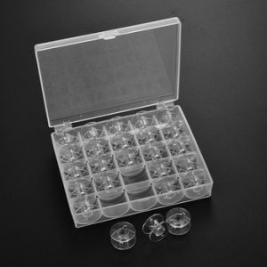 25Pcs/Set Bobbins Box Set Sewing Box Bobbin Case Stitch Machine Spools Sewing Supplies Storage Box For Sewing Tools Accessories