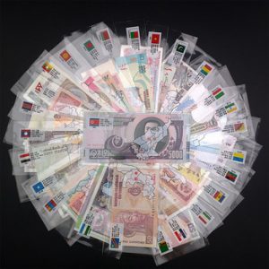 52 Pcs Notes from 28 Countries UNC-Real Original Banknotes Note With Bag Red Envelope World Note Collection Gifts Banknote Sets