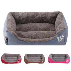 S-3XL 9 Colors Paw Pet Sofa Dog Beds Waterproof Bottom Soft Fleece Warm Cat Bed House Petshop cama perro