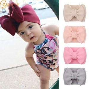 7'' Big Double Layer Puff Hair Bows Headband for Kids 2020 New Arrival Elastic Hair Band Girls Cute Hair Accessories Wholesale