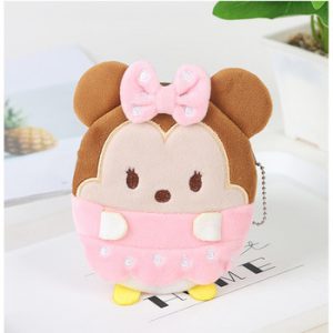 FUDEAM Soft Plush Cartoon Rabbit Bear Women Coin Purse Mini Cute Zipper Children Animal Small Coin Wallet USB Cable Headset Bag