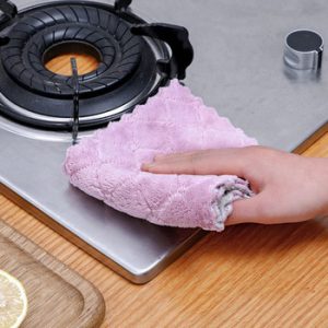 Kitchen Anti-grease wiping rags efficient Super Absorbent Microfiber Cleaning Cloth home washing dish kitchen Cleaning towel