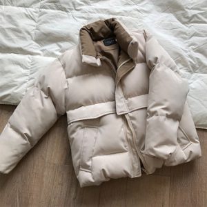 Winter New Style Solid Cotton-Padded Jacket Women Oversize Bread Stand-Up Collar Thick Warm Causal Chic Coat Parka 2020 CRRIFLZ