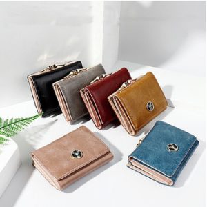 Short Women's Wallet for Woman Small Wallets Leather Coin Purse Ladies Fashion Hasp Female Wallet Mini for Student Card Holders