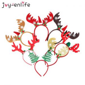 1pcs Christmas Headband Santa Elk Ears Hair Band Headwear Head Hoop For Xmas Home Party Hairband Head Hoop Christmas Kid Gift