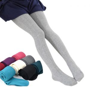 2020 Autumn Winter Cotton Girl Tights Solid Color Knitted Tights Kids Children Pantyhose Baby Stockings 2-9 T