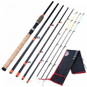 Sougayilang 6 Section 3M Fishing Rod L M H Power Fishing Pole Carbon Fiber Rod Spinning Travel Rod Carp Fishing Tackle Pesca