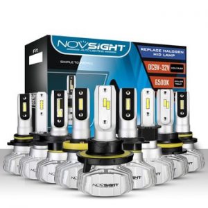 NOVSIGHT Car Headlight H4 Hi/Lo Beam LED H7 H1 H3 H8 H9 H11 H13 9005 9006 9007 50W 10000lm 6500K Auto Headlamp Fog Light Bulbs