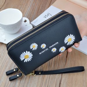 Flower wristband ladies long clutch bag large-capacity wallet female coin purse ladies coin purse mobile pocket card case Catlas