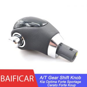 Baificar Brand New Genuine A/T Leather Gear Shift Lever Knob 46720-1M600 For Kia Optima Forte Sportage Cerato Koup Morning