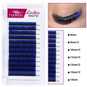 4 Color Eyelashes Extension 1 case Easy Fan Volume Lashes Blue Red Eye Lash Extension Blooming Lashes Easy To Make Fan FADVAN