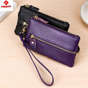 Fashion Vintage Genuine Leather Wallet Men Key Holder Housekeeper Keys Organizer Women Multifunction Covers Zipper Key Case Bag