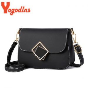 Yogodlns 2021 Trendy Square Shoulder Bag Women PU Leather Crossbody Bag Fashion Small Messenger Bag Elegant Lady Handbag Wallet