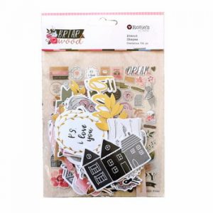 CRZCrafter 138pcs Printed Paper Diecuts Embellishments Ephemera Shapes Foil Design Scrapbooking Cardmaking Journal Decorations