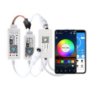 DC 5V 12V 24V LED SPI Controller WS2811 WS2812B Addressable Pixel Mini WiFi Controller Magic Home APP Phone Control Dimmer 5050