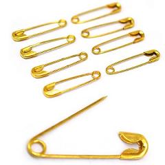 100pcs Gold Color Metal Safety Pin Hangtag Shawl Cape Poncho Fixing Clip Brooch Garment Fastener