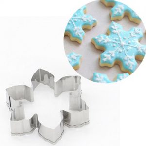 3D Stainless Steel  Christmas Cookie Cutter Mold Bakeware Gingerbread Baking Snowflake Biscuit Fondant Cutter Kitchen Accessorie