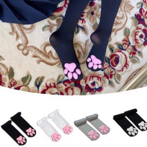 New Cat Paw Socks for Women Girls Kawaii 3D Cat Claw Toe Beanies Cute Gift Lolita PawPads Cosplay Cat Paw Pad Thigh High Socks