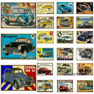 [ DecorMan ] France Car TIN SIGN Custom Wall Painting PUB Room Decor LTA-2000