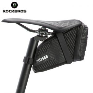 ROCKBROS 1.5L Bike Bag Large Capcaity Reflective Rear Saddle Bag Can Hang Taillight Durable  Storage MTB Bag Bike Accessories