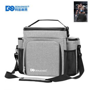 DENUONISS Newest Design Fitness Lunch Bag Adult Men/Women Insulated Bag Portable Shoulder Picnic Thermal Fruit Bag For Work