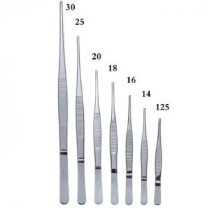 Stainless Steel 430 Anti-iodine Medical Tweezers Long Straight Forceps 12.5cm-30cm Straight Head Elbow Thicken Medical Tools