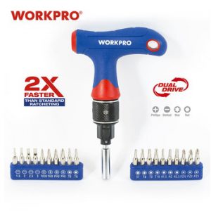 WORKPRO Precision Screwdriver Set Mini Screwdriver with Bit set Torx Slotted Phillips Screwdriver T-handle Screwdriver